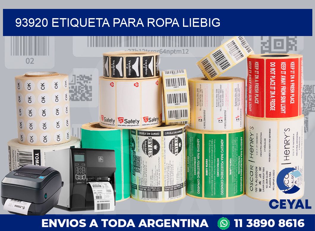 93920 ETIQUETA PARA ROPA LIEBIG