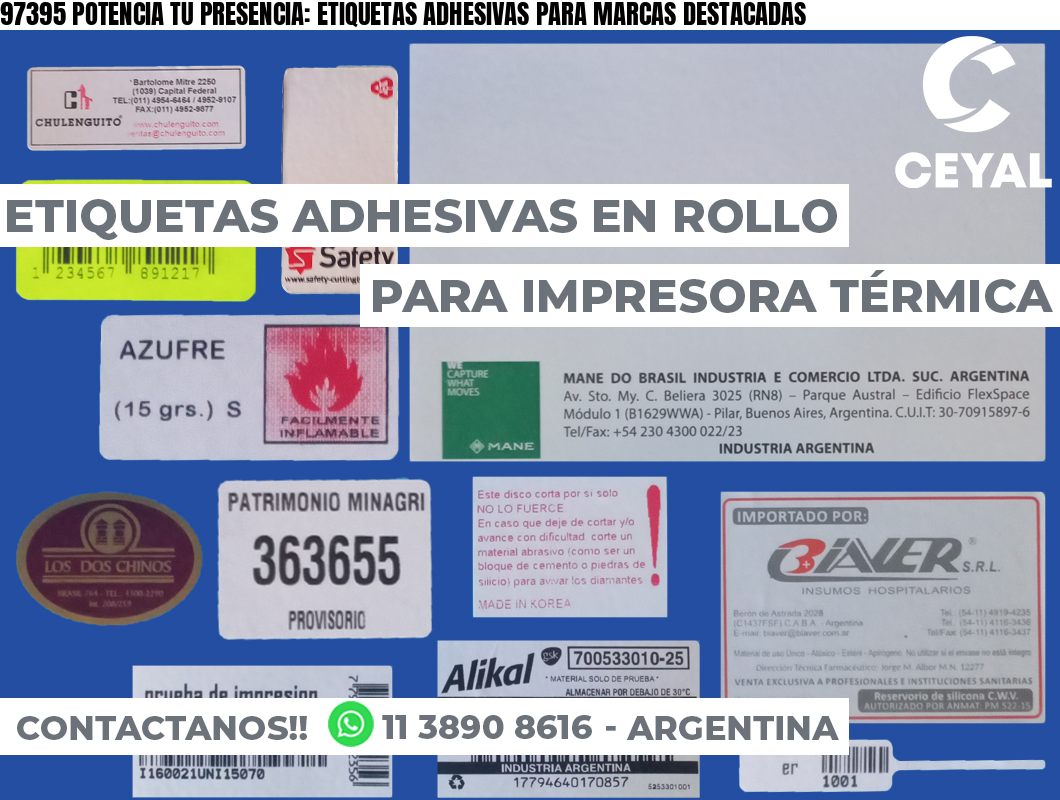 97395 POTENCIA TU PRESENCIA: ETIQUETAS ADHESIVAS PARA MARCAS DESTACADAS