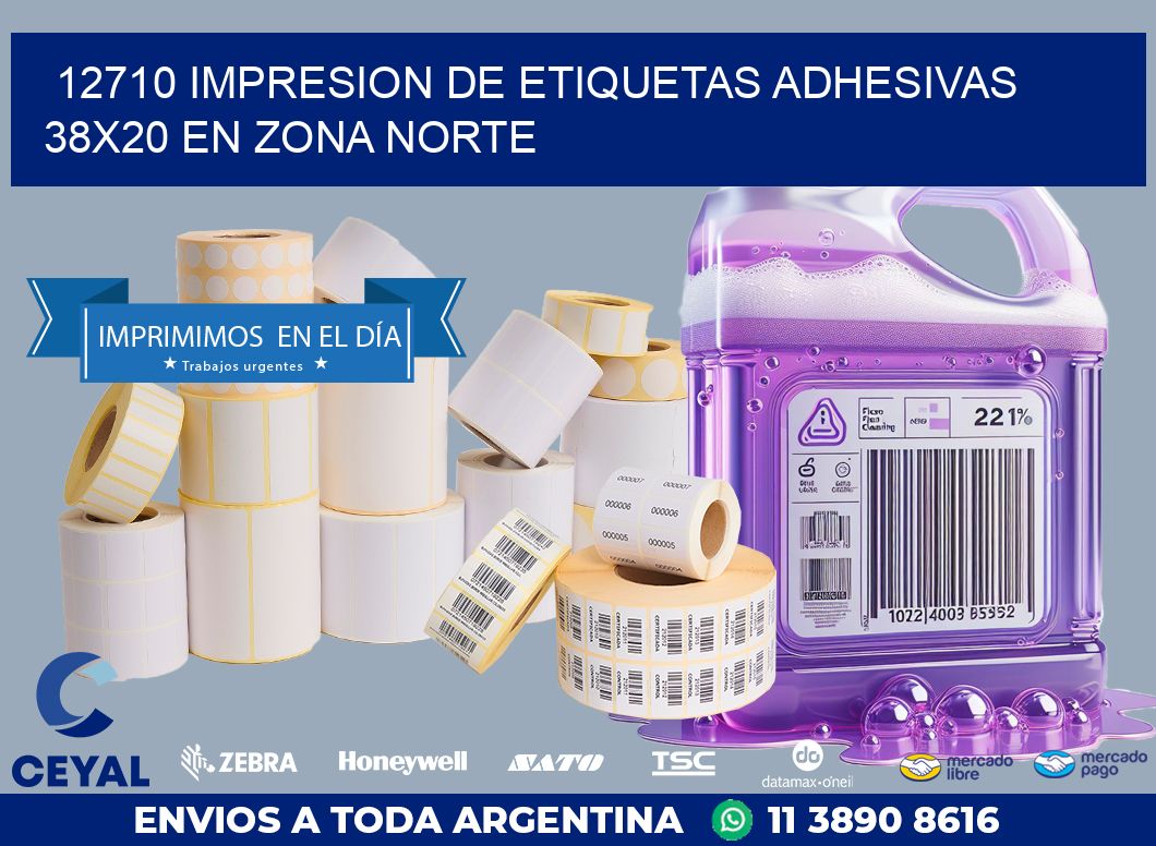 12710 IMPRESION DE ETIQUETAS ADHESIVAS 38X20 EN ZONA NORTE