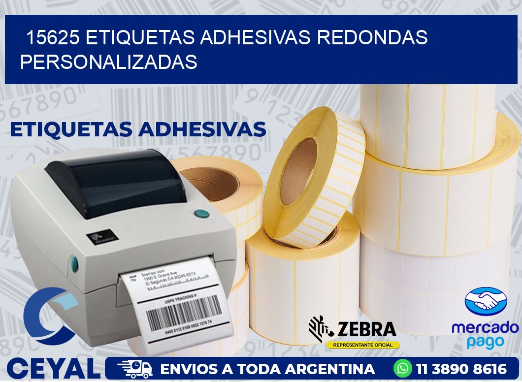 15625 ETIQUETAS ADHESIVAS REDONDAS PERSONALIZADAS