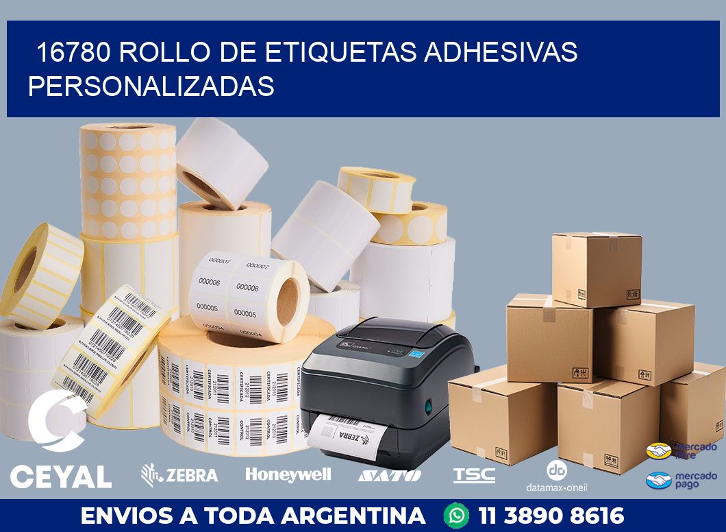 16780 ROLLO DE ETIQUETAS ADHESIVAS PERSONALIZADAS