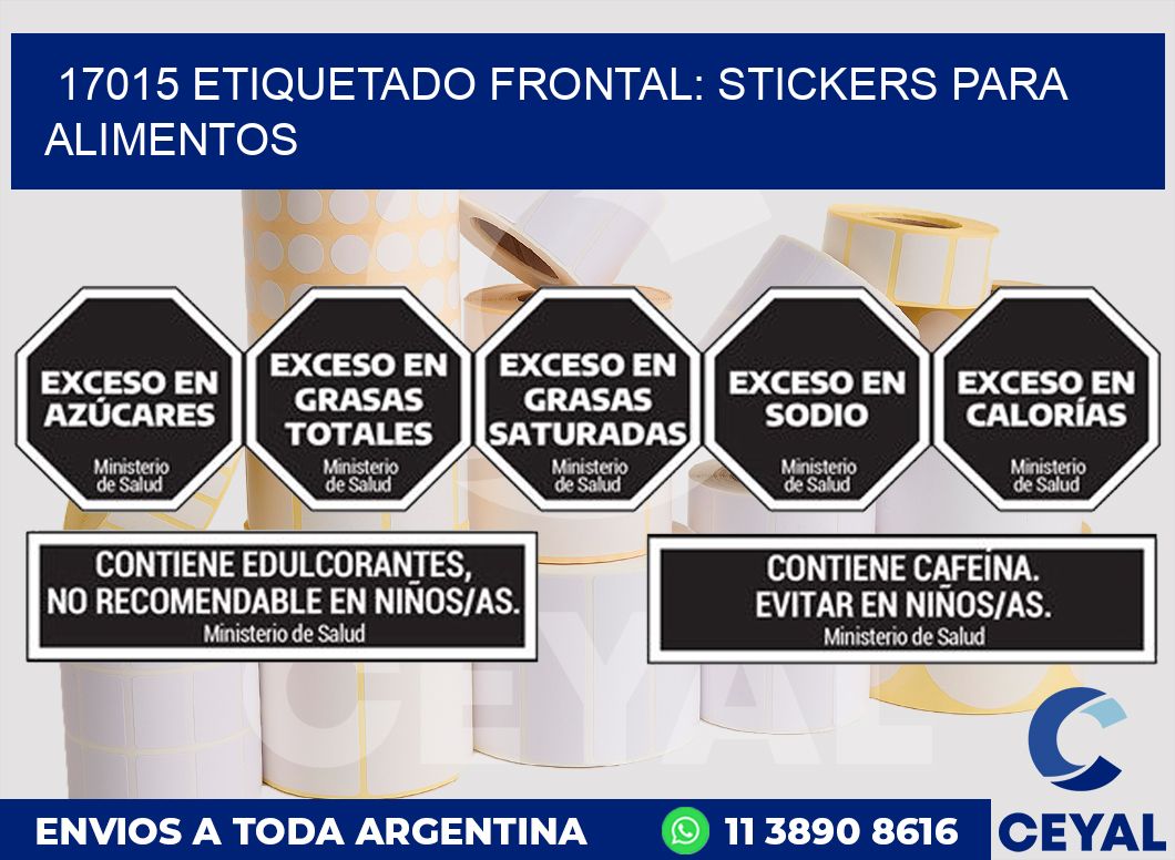 17015 ETIQUETADO FRONTAL: STICKERS PARA ALIMENTOS