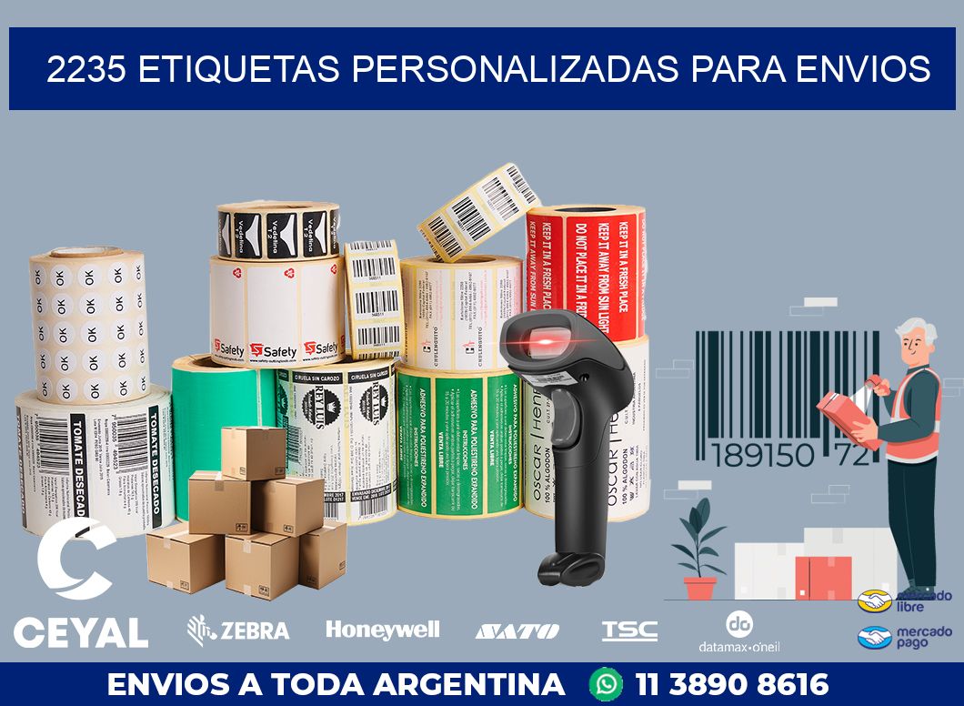 2235 ETIQUETAS PERSONALIZADAS PARA ENVIOS