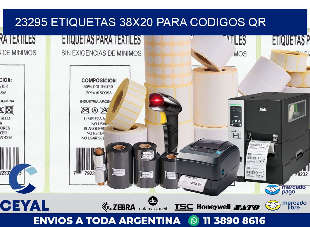 23295 ETIQUETAS 38X20 PARA CODIGOS QR