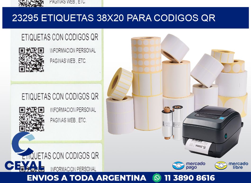 23295 ETIQUETAS 38X20 PARA CODIGOS QR
