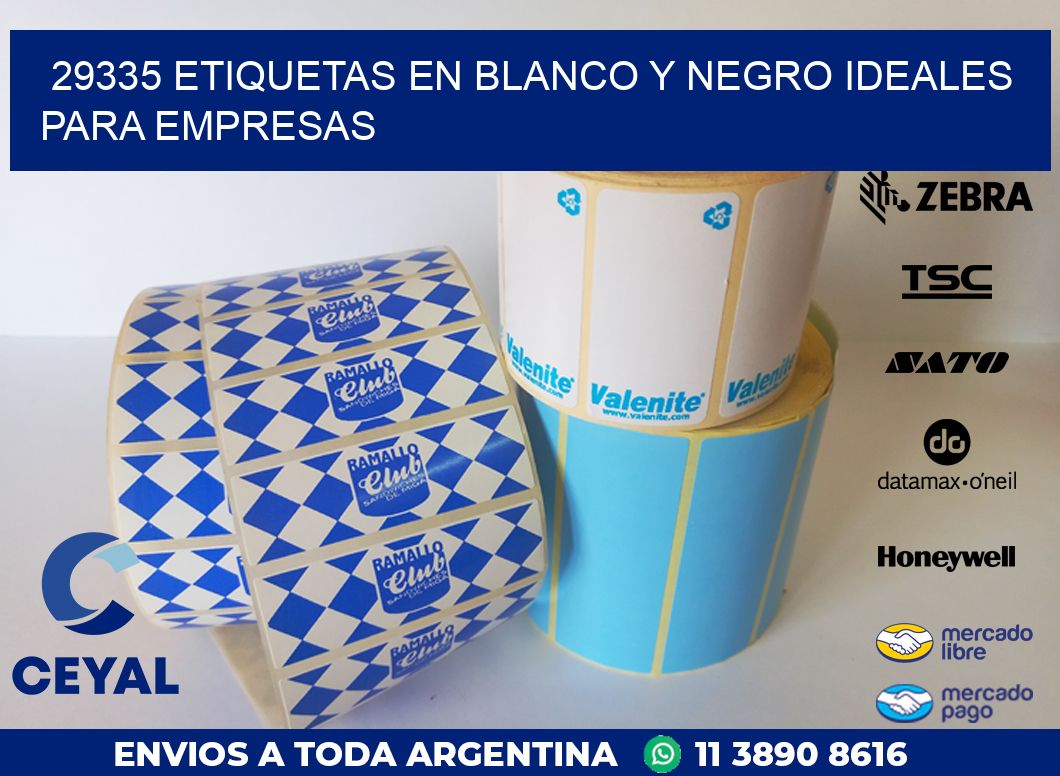 29335 ETIQUETAS EN BLANCO Y NEGRO IDEALES PARA EMPRESAS