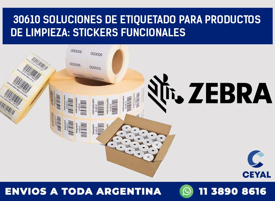 30610 SOLUCIONES DE ETIQUETADO PARA PRODUCTOS DE LIMPIEZA: STICKERS FUNCIONALES