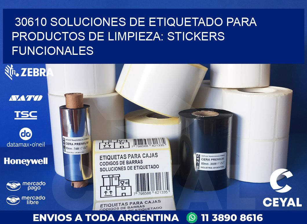30610 SOLUCIONES DE ETIQUETADO PARA PRODUCTOS DE LIMPIEZA: STICKERS FUNCIONALES