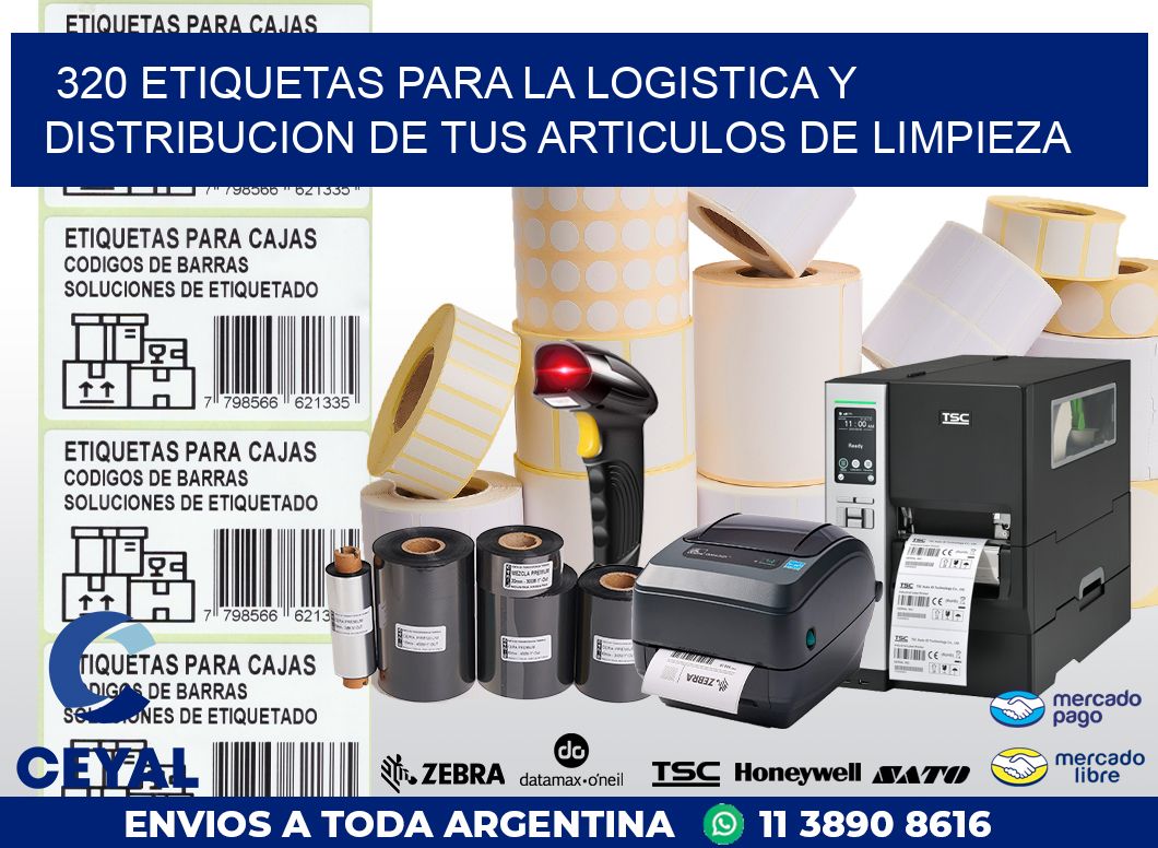 320 ETIQUETAS PARA LA LOGISTICA Y DISTRIBUCION DE TUS ARTICULOS DE LIMPIEZA
