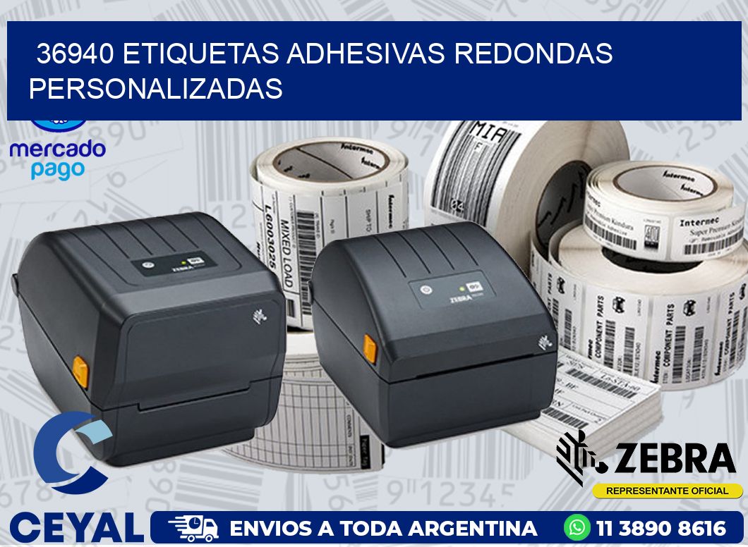 36940 ETIQUETAS ADHESIVAS REDONDAS PERSONALIZADAS