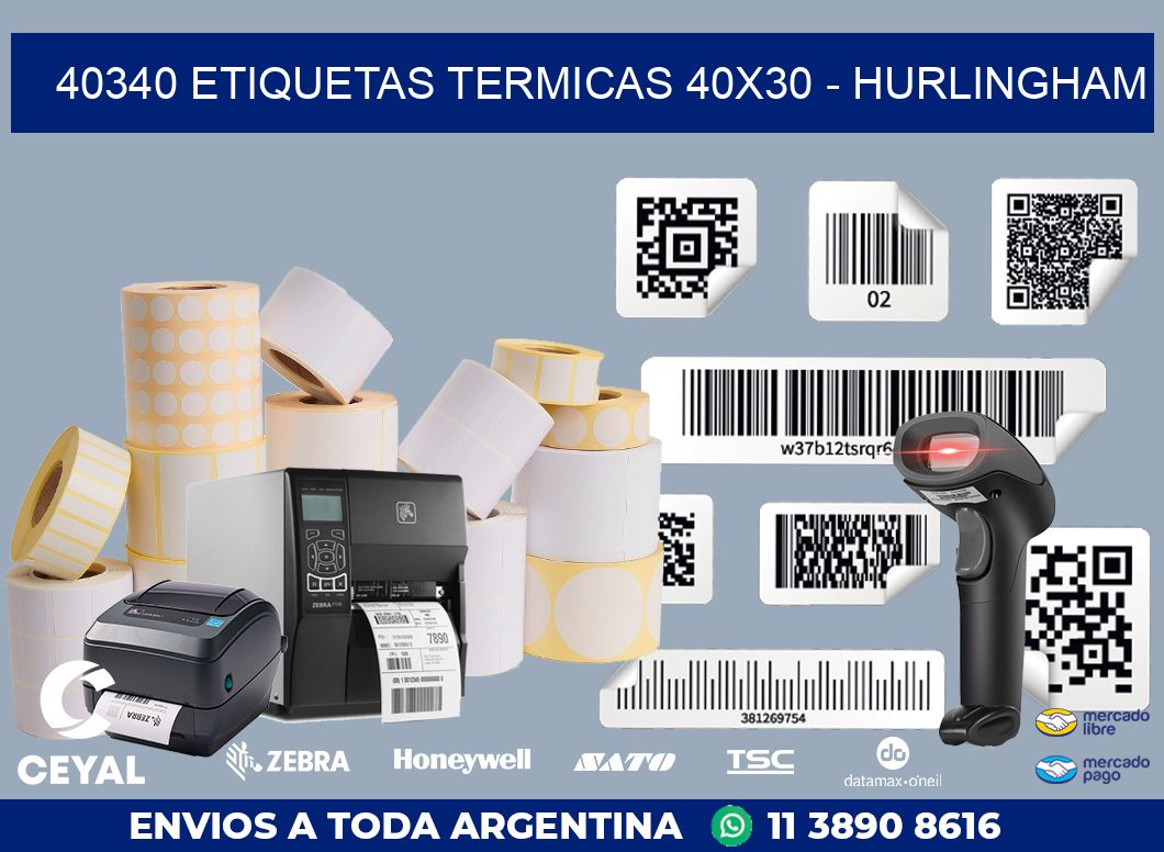 40340 ETIQUETAS TERMICAS 40X30 – HURLINGHAM