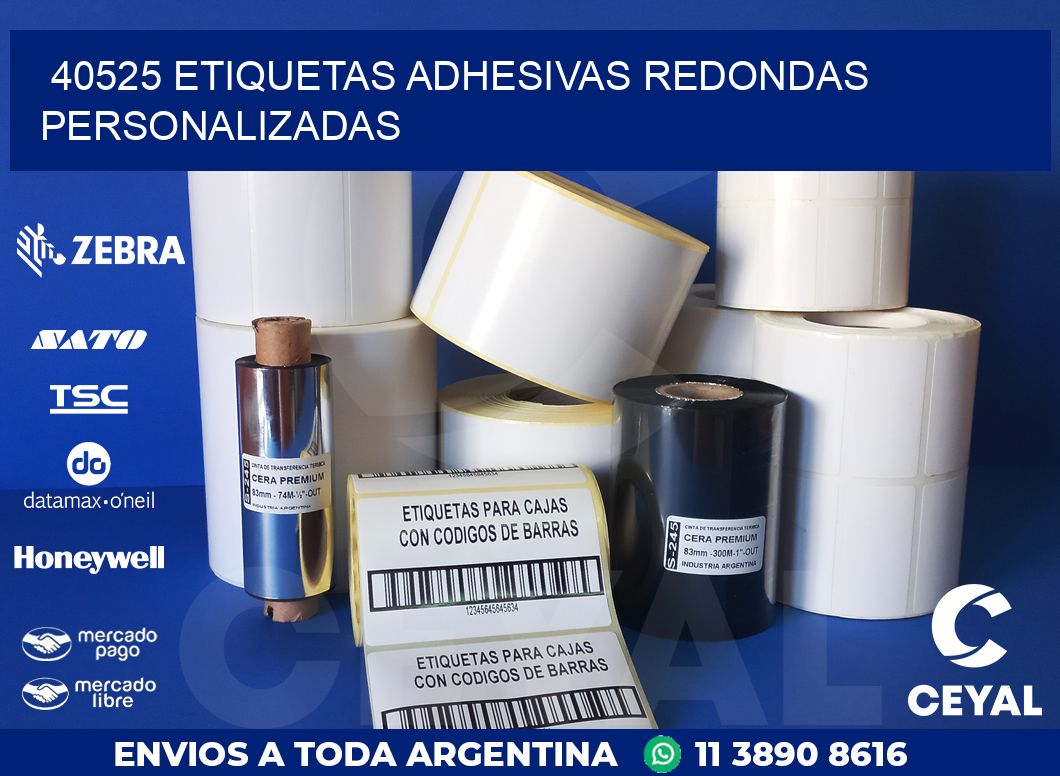 40525 ETIQUETAS ADHESIVAS REDONDAS PERSONALIZADAS