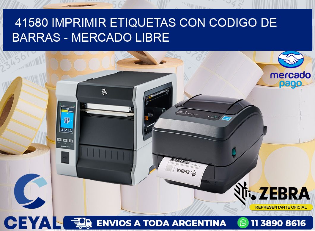 41580 IMPRIMIR ETIQUETAS CON CODIGO DE BARRAS - MERCADO LIBRE