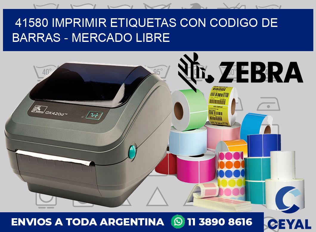 41580 IMPRIMIR ETIQUETAS CON CODIGO DE BARRAS - MERCADO LIBRE