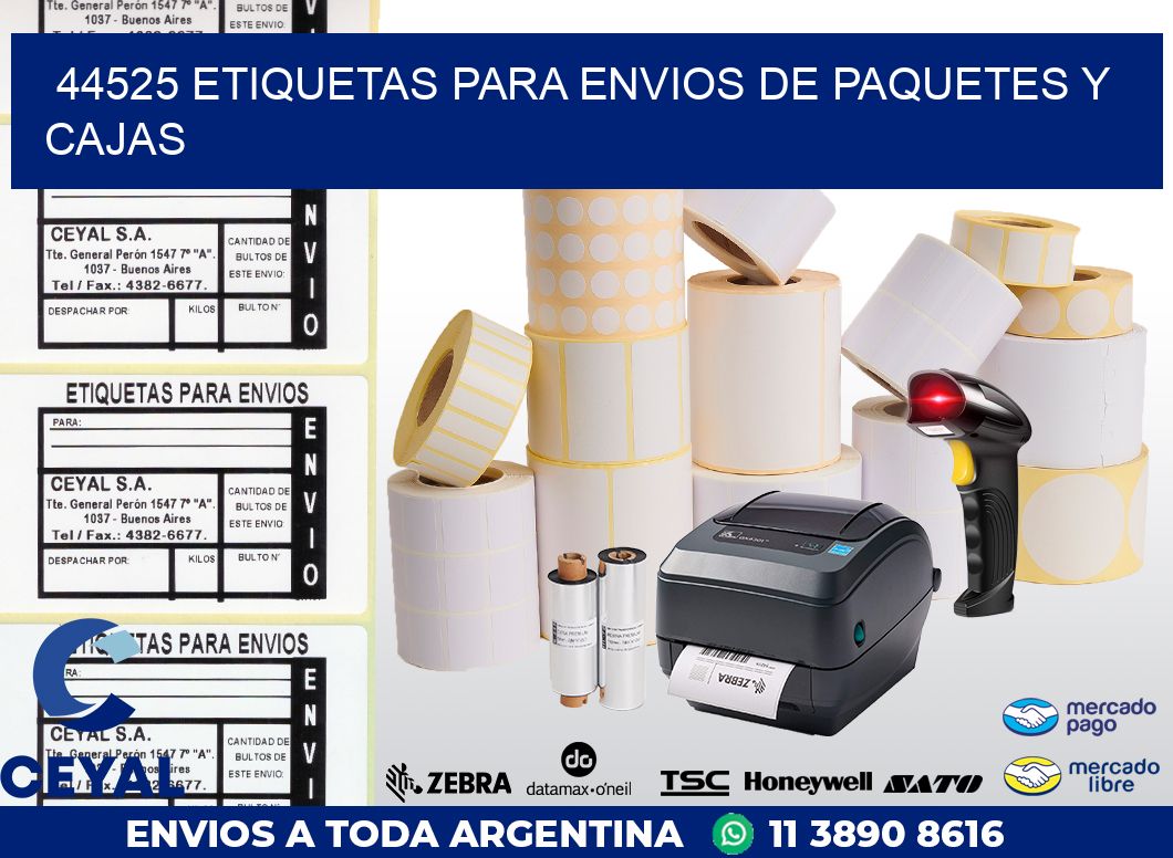 44525 ETIQUETAS PARA ENVIOS DE PAQUETES Y CAJAS