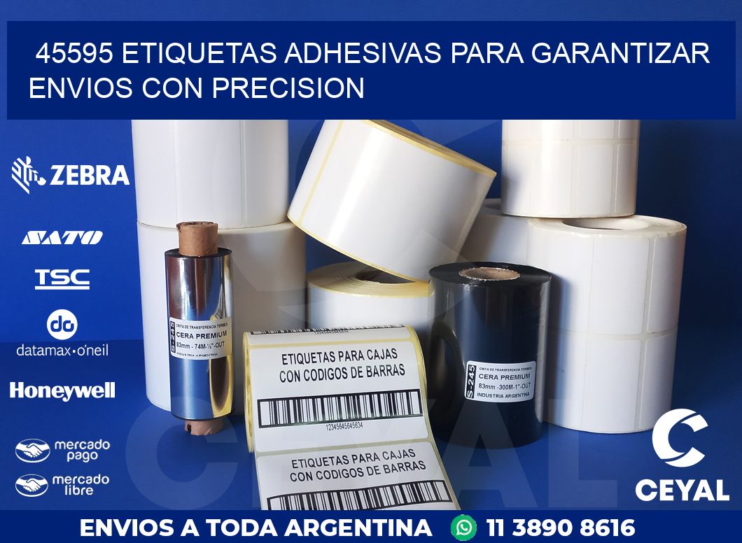 45595 ETIQUETAS ADHESIVAS PARA GARANTIZAR ENVIOS CON PRECISION