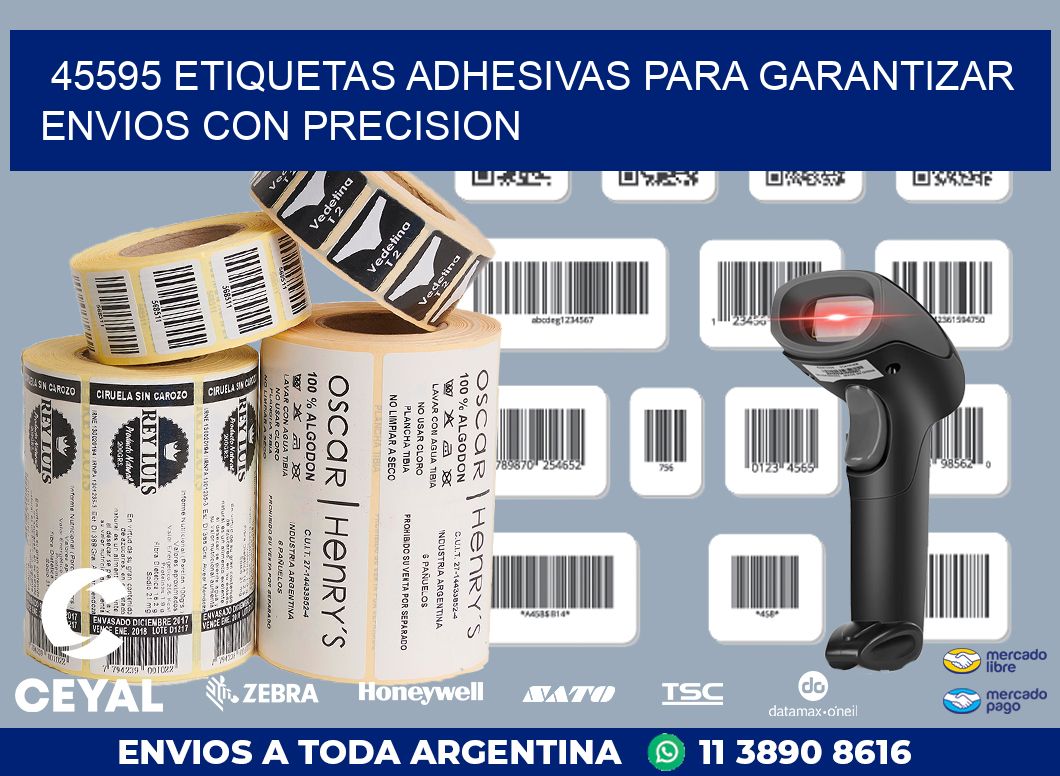 45595 ETIQUETAS ADHESIVAS PARA GARANTIZAR ENVIOS CON PRECISION