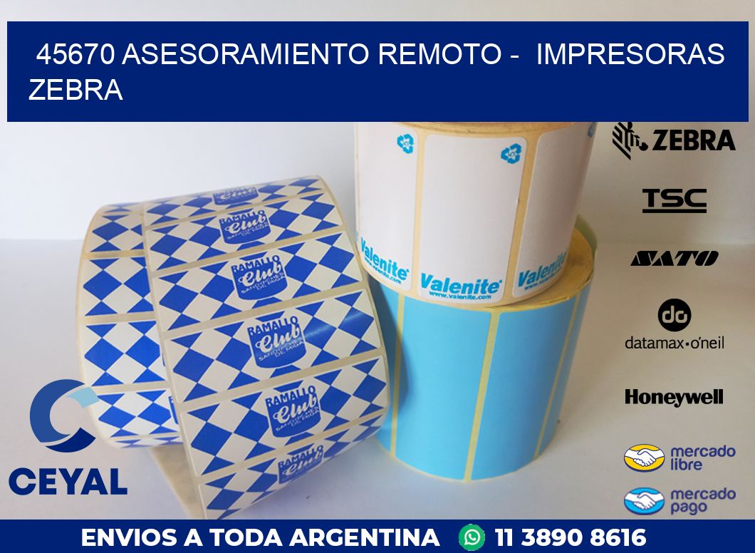 45670 ASESORAMIENTO REMOTO -  IMPRESORAS ZEBRA