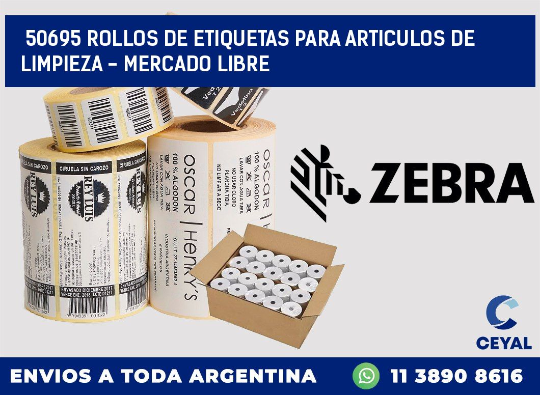 50695 ROLLOS DE ETIQUETAS PARA ARTICULOS DE LIMPIEZA - MERCADO LIBRE