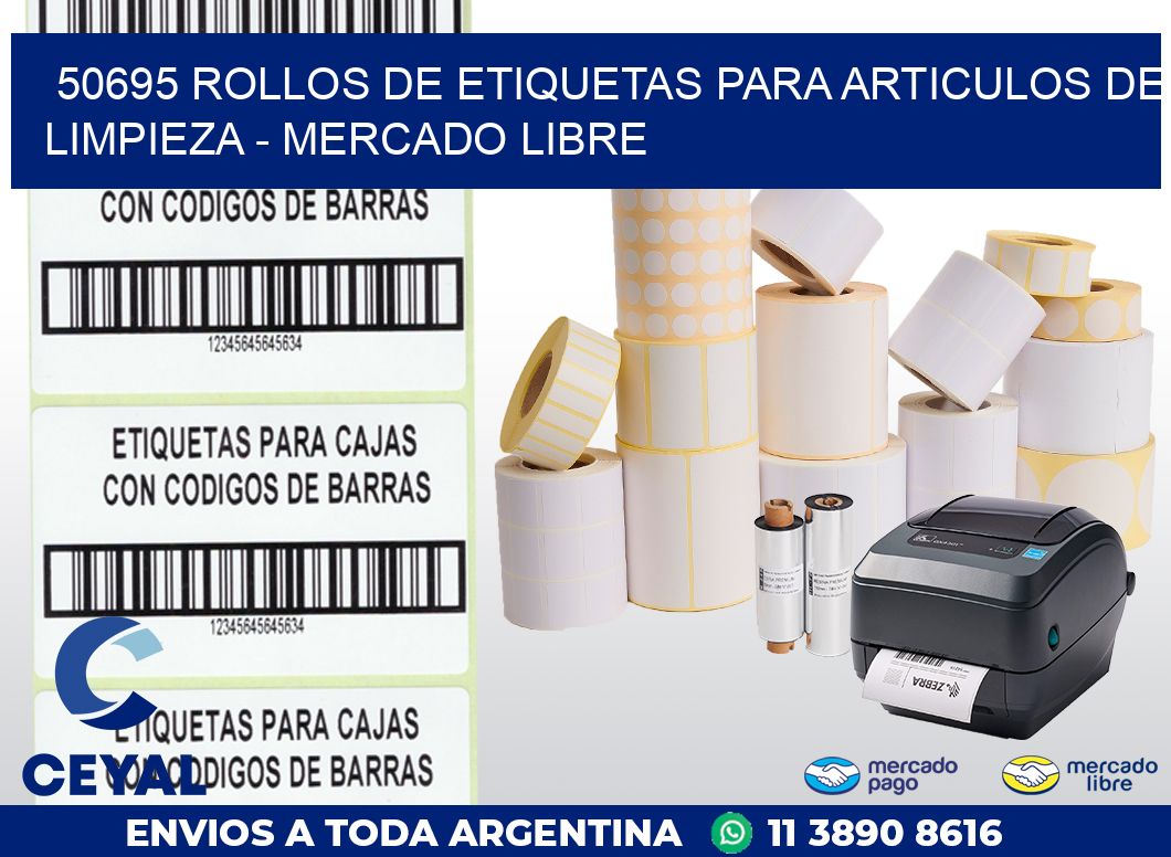 50695 ROLLOS DE ETIQUETAS PARA ARTICULOS DE LIMPIEZA – MERCADO LIBRE