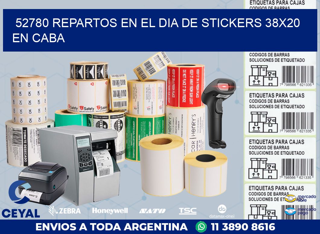 52780 REPARTOS EN EL DIA DE STICKERS 38X20 EN CABA