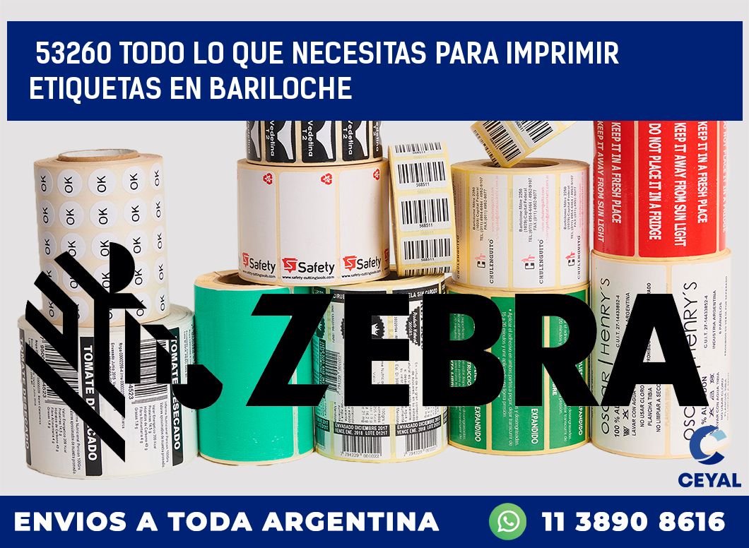 53260 TODO LO QUE NECESITAS PARA IMPRIMIR ETIQUETAS EN BARILOCHE