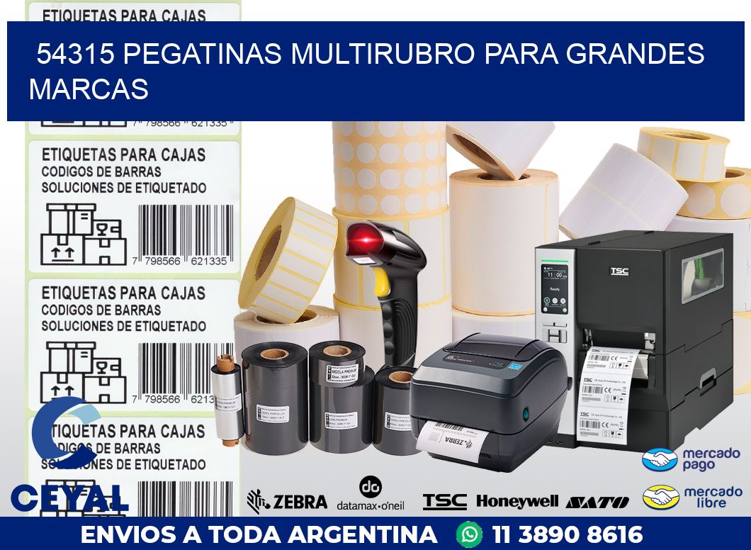 54315 PEGATINAS MULTIRUBRO PARA GRANDES MARCAS