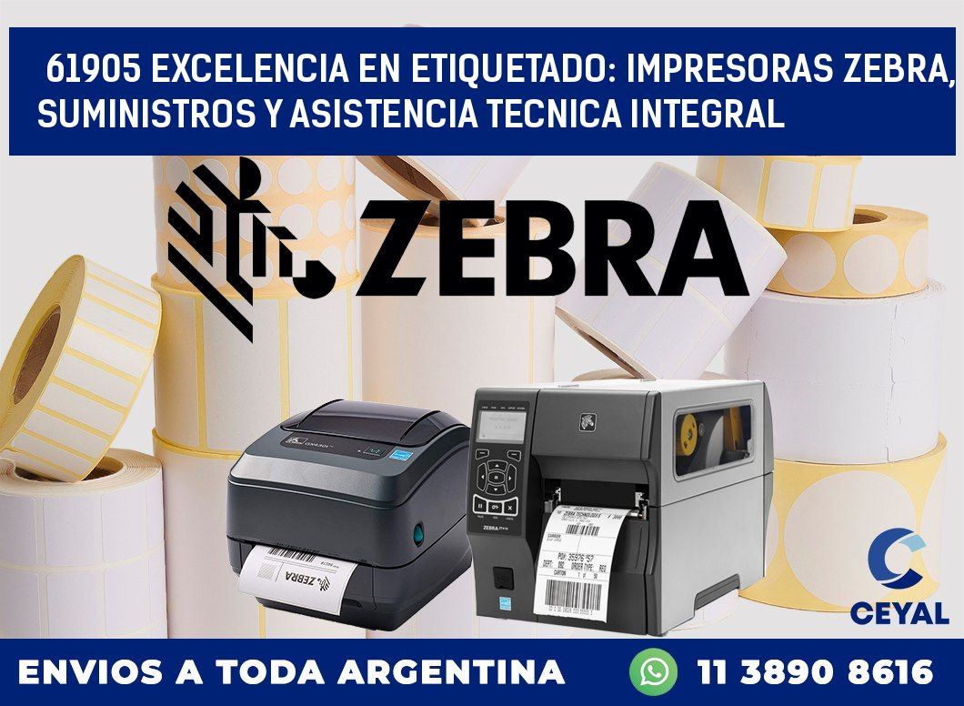 61905 EXCELENCIA EN ETIQUETADO: IMPRESORAS ZEBRA, SUMINISTROS Y ASISTENCIA TECNICA INTEGRAL