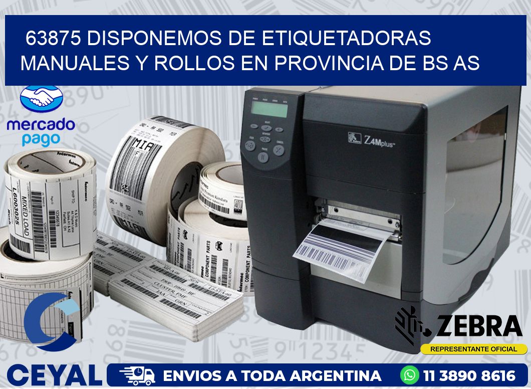 63875 DISPONEMOS DE ETIQUETADORAS MANUALES Y ROLLOS EN PROVINCIA DE BS AS