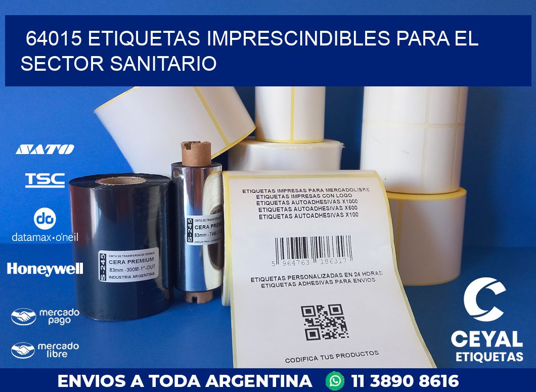 64015 ETIQUETAS IMPRESCINDIBLES PARA EL SECTOR SANITARIO