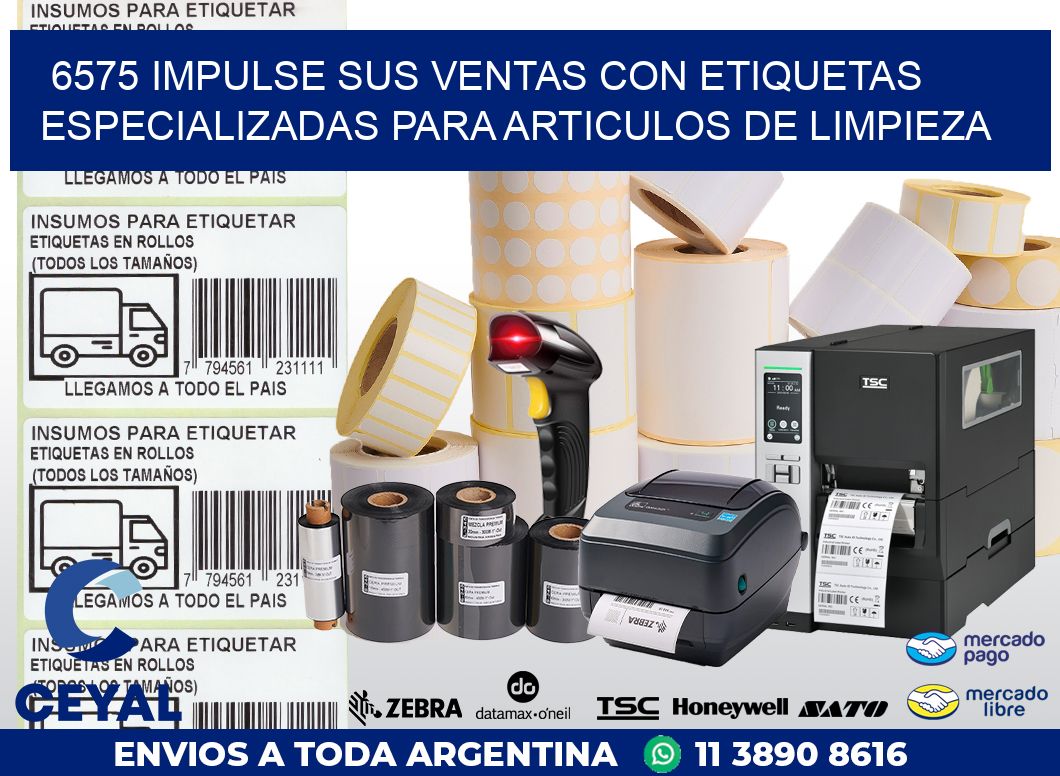 6575 IMPULSE SUS VENTAS CON ETIQUETAS ESPECIALIZADAS PARA ARTICULOS DE LIMPIEZA