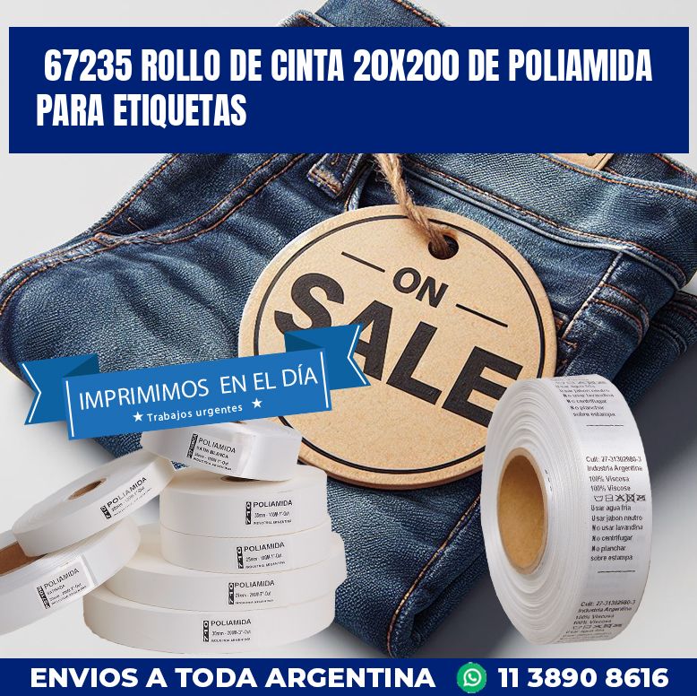 67235 ROLLO DE CINTA 20X200 DE POLIAMIDA PARA ETIQUETAS