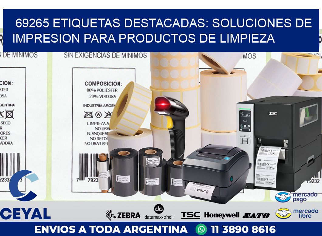 69265 ETIQUETAS DESTACADAS: SOLUCIONES DE IMPRESION PARA PRODUCTOS DE LIMPIEZA