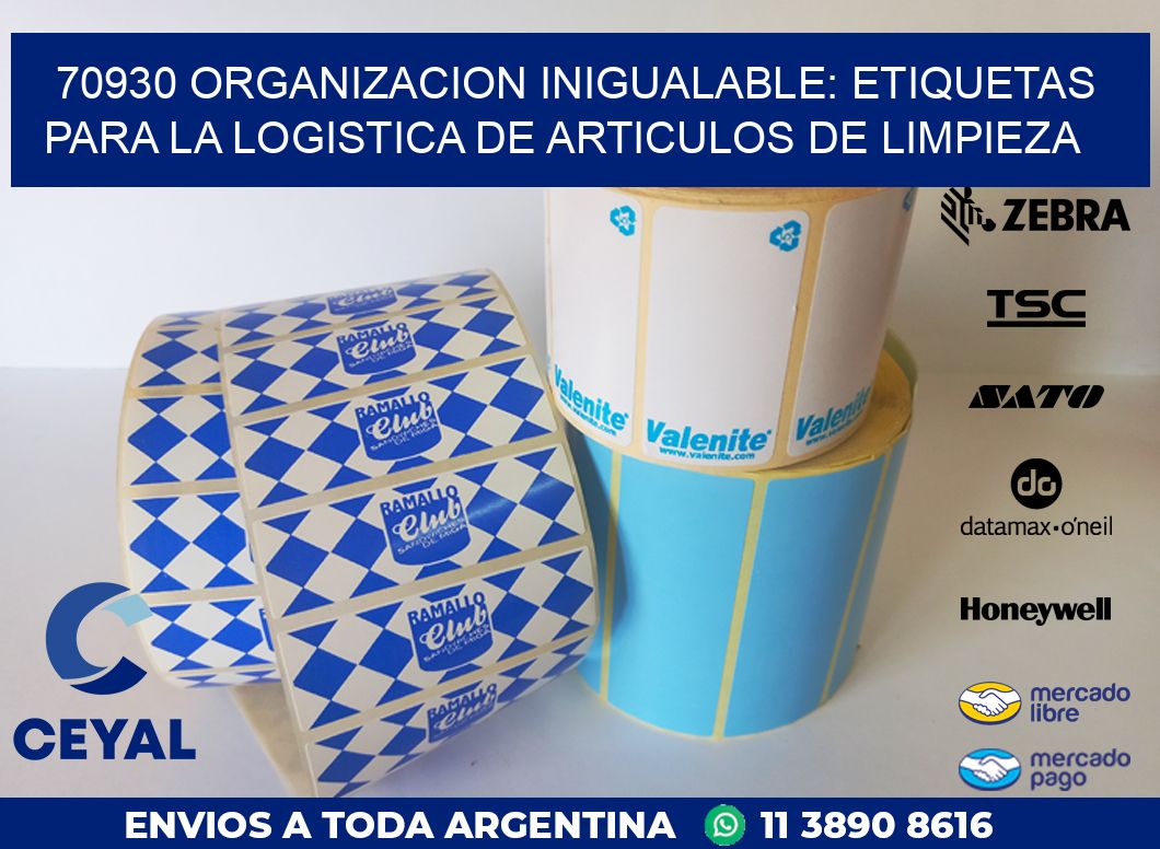 70930 ORGANIZACION INIGUALABLE: ETIQUETAS PARA LA LOGISTICA DE ARTICULOS DE LIMPIEZA