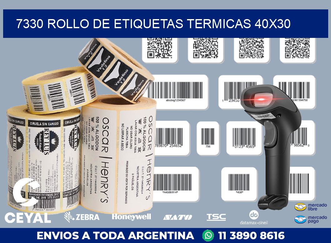 7330 ROLLO DE ETIQUETAS TERMICAS 40X30