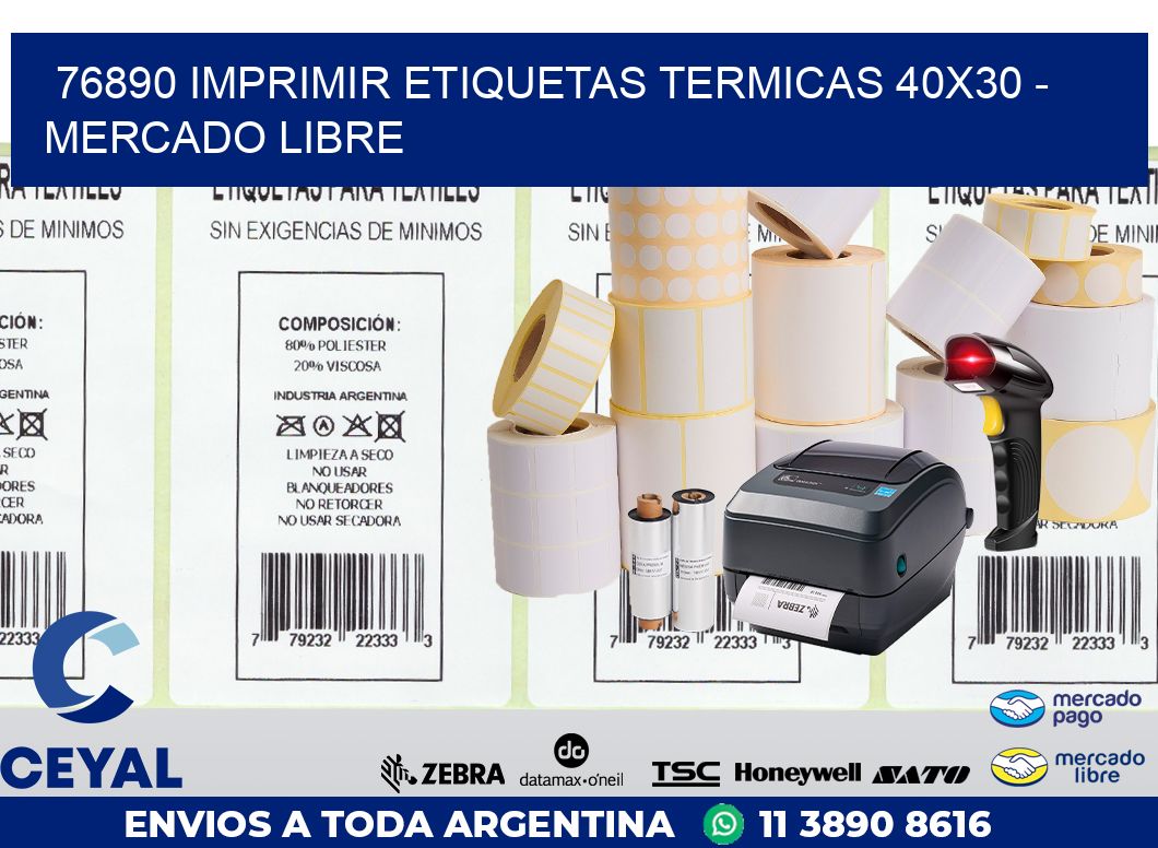 76890 IMPRIMIR ETIQUETAS TERMICAS 40X30 - MERCADO LIBRE