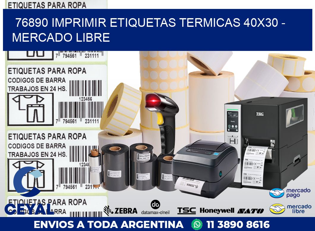76890 IMPRIMIR ETIQUETAS TERMICAS 40X30 – MERCADO LIBRE