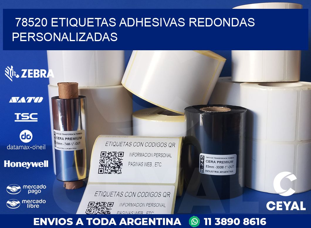 78520 ETIQUETAS ADHESIVAS REDONDAS PERSONALIZADAS