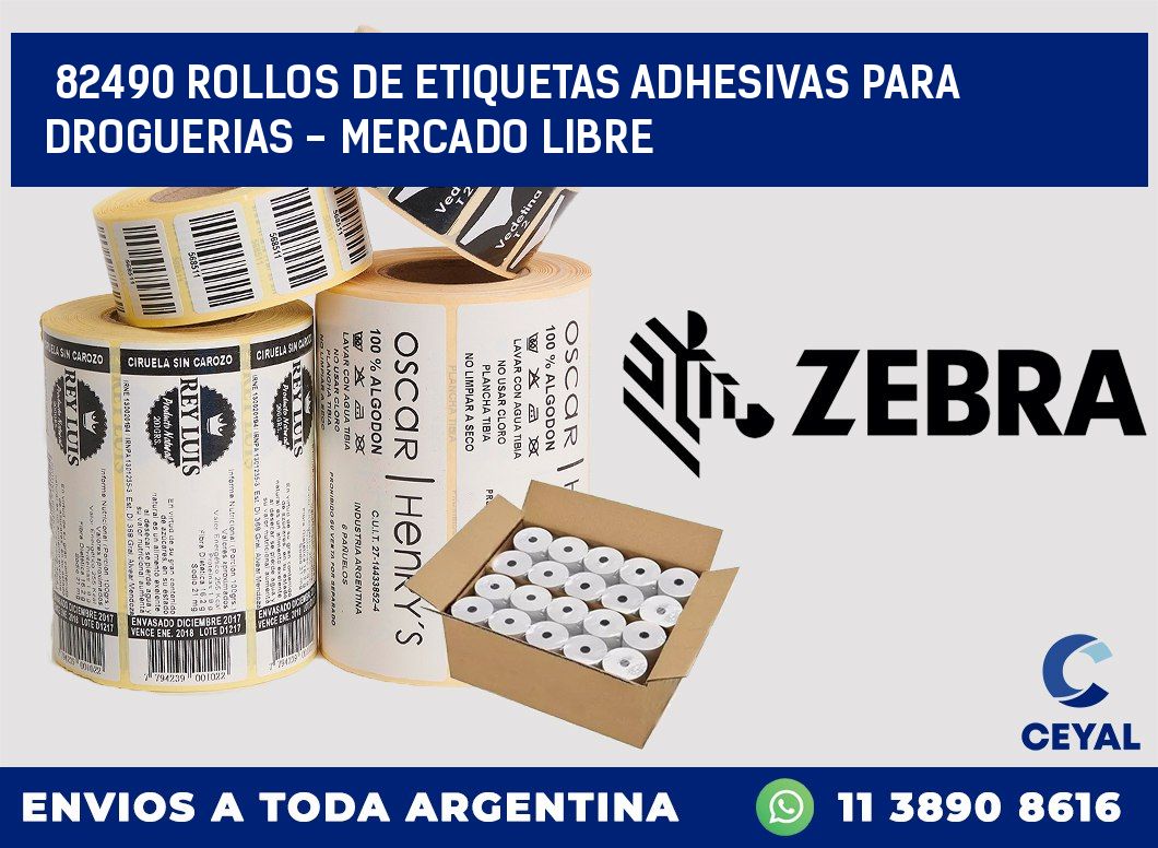 82490 ROLLOS DE ETIQUETAS ADHESIVAS PARA DROGUERIAS - MERCADO LIBRE