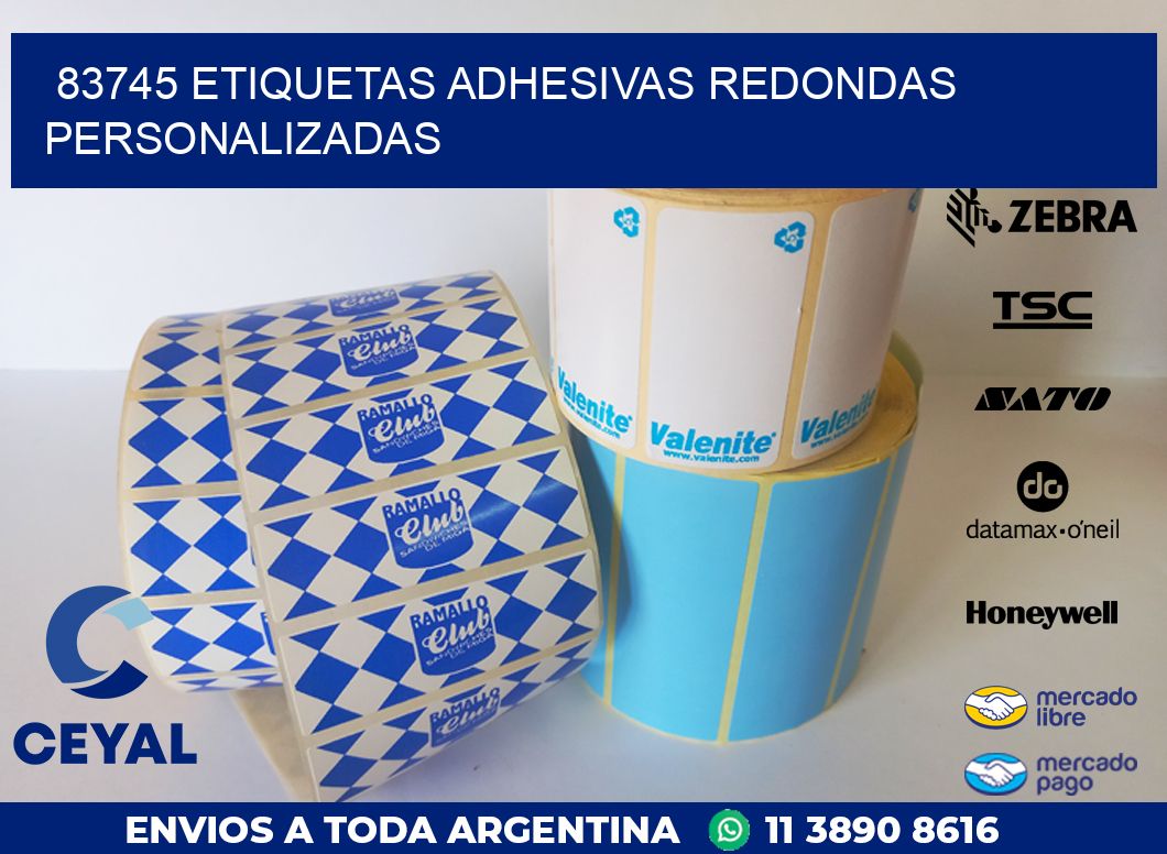 83745 ETIQUETAS ADHESIVAS REDONDAS PERSONALIZADAS