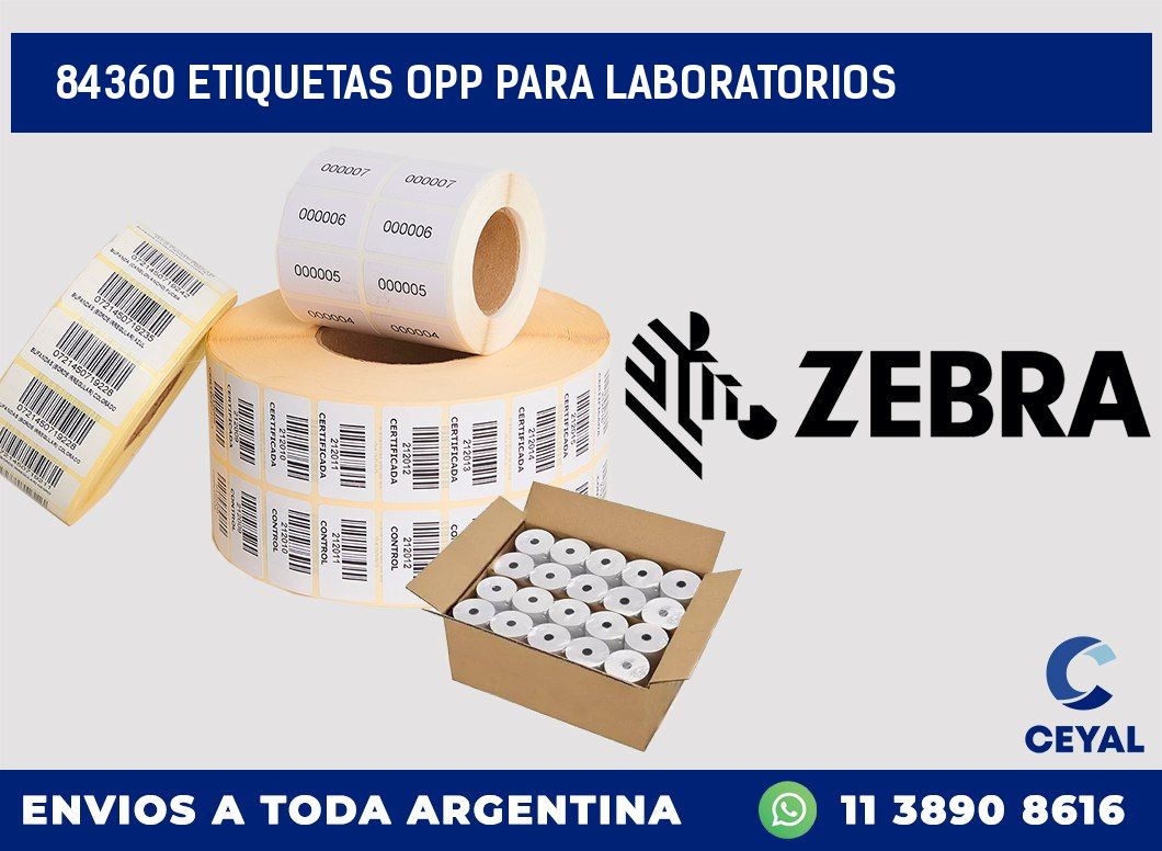84360 ETIQUETAS OPP PARA LABORATORIOS