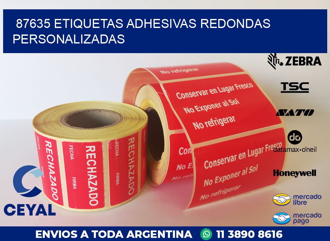 87635 ETIQUETAS ADHESIVAS REDONDAS PERSONALIZADAS