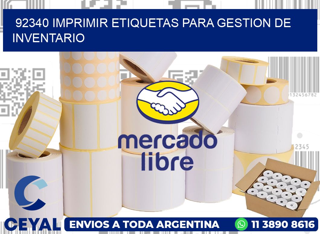 92340 IMPRIMIR ETIQUETAS PARA GESTION DE INVENTARIO