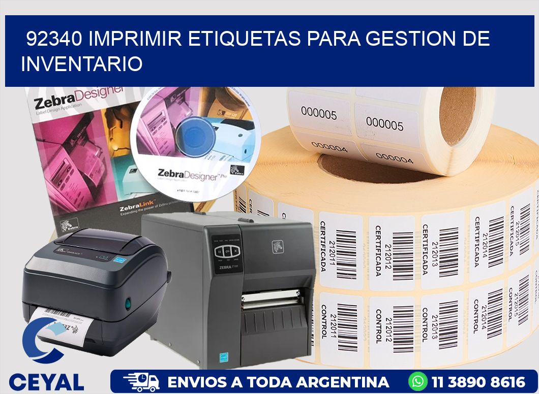 92340 IMPRIMIR ETIQUETAS PARA GESTION DE INVENTARIO