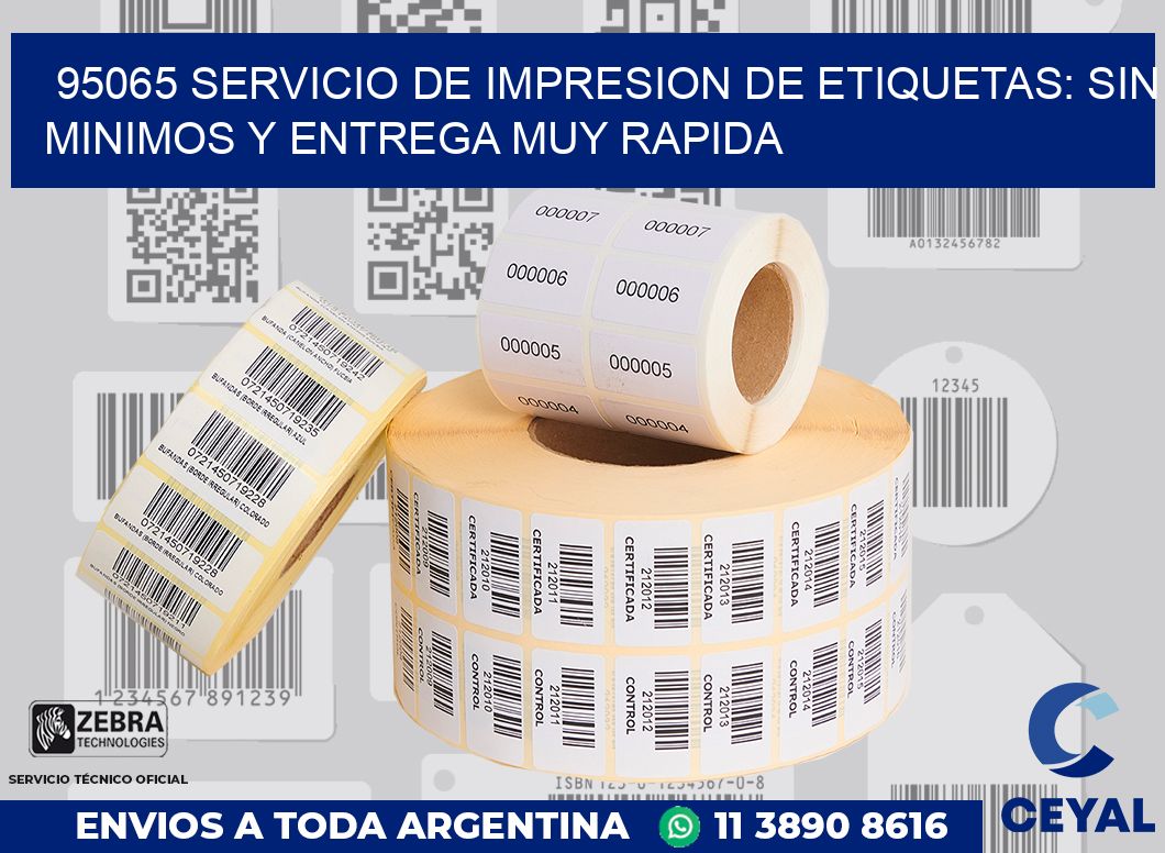 95065 SERVICIO DE IMPRESION DE ETIQUETAS: SIN MINIMOS Y ENTREGA MUY RAPIDA