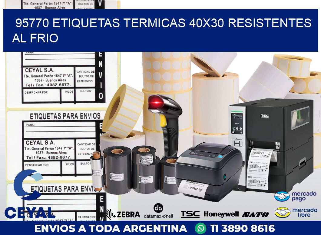 95770 ETIQUETAS TERMICAS 40X30 RESISTENTES AL FRIO