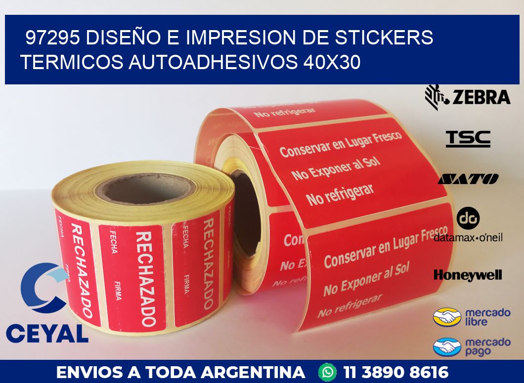 97295 DISEÑO E IMPRESION DE STICKERS TERMICOS AUTOADHESIVOS 40X30