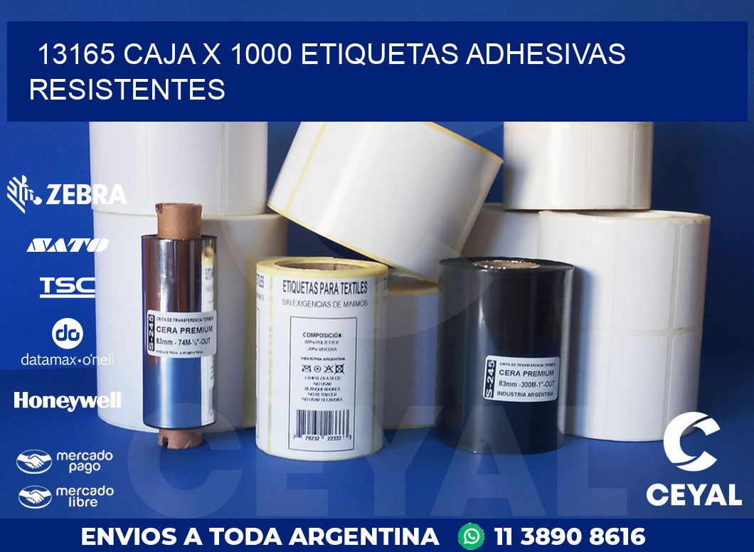 13165 CAJA X 1000 ETIQUETAS ADHESIVAS RESISTENTES