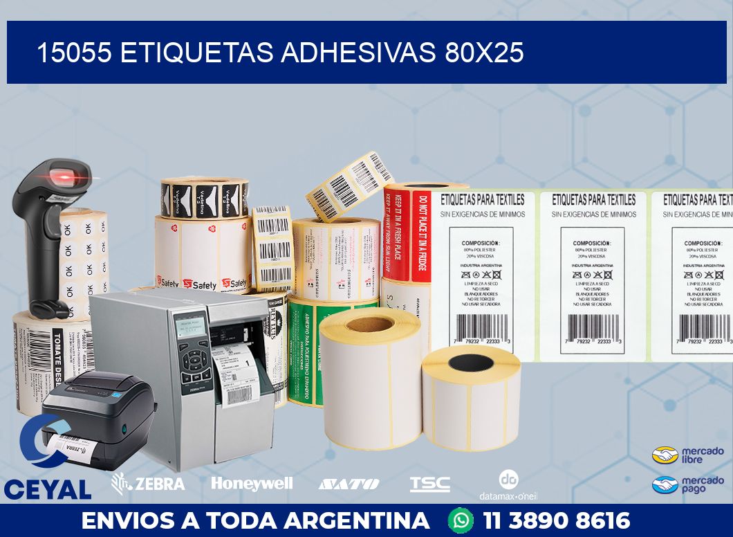 15055 ETIQUETAS ADHESIVAS 80X25