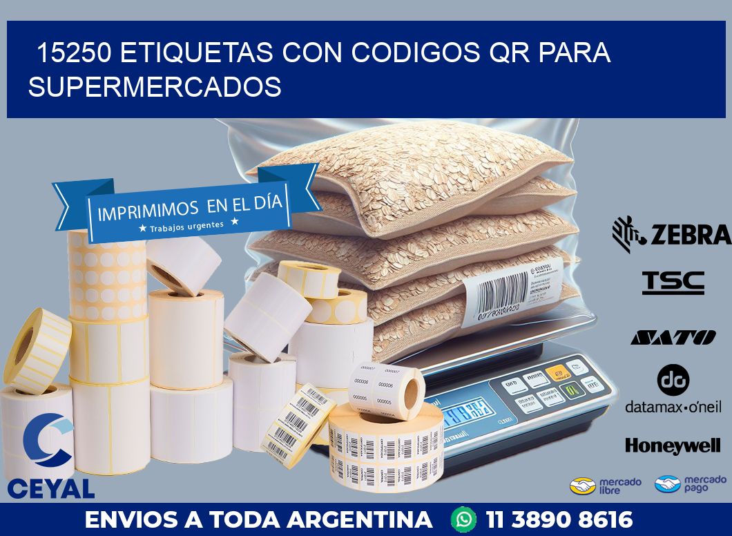 15250 ETIQUETAS CON CODIGOS QR PARA SUPERMERCADOS